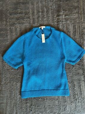 Banana Republic Bright Blue Short Sleeve Knit Top - Tag Attached